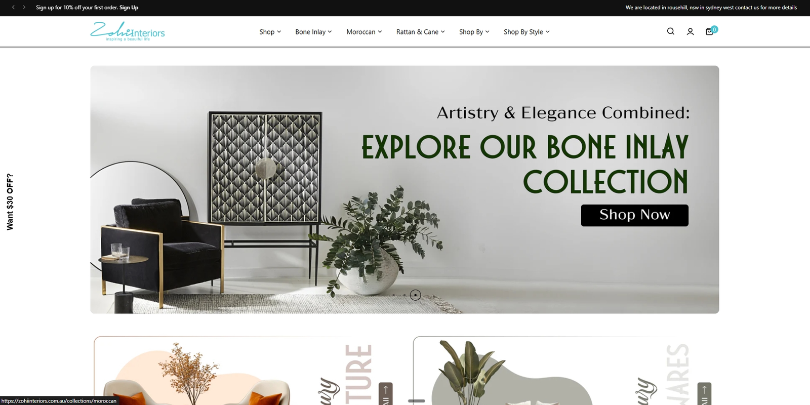 Zohi Interiors - Ecommerce Image